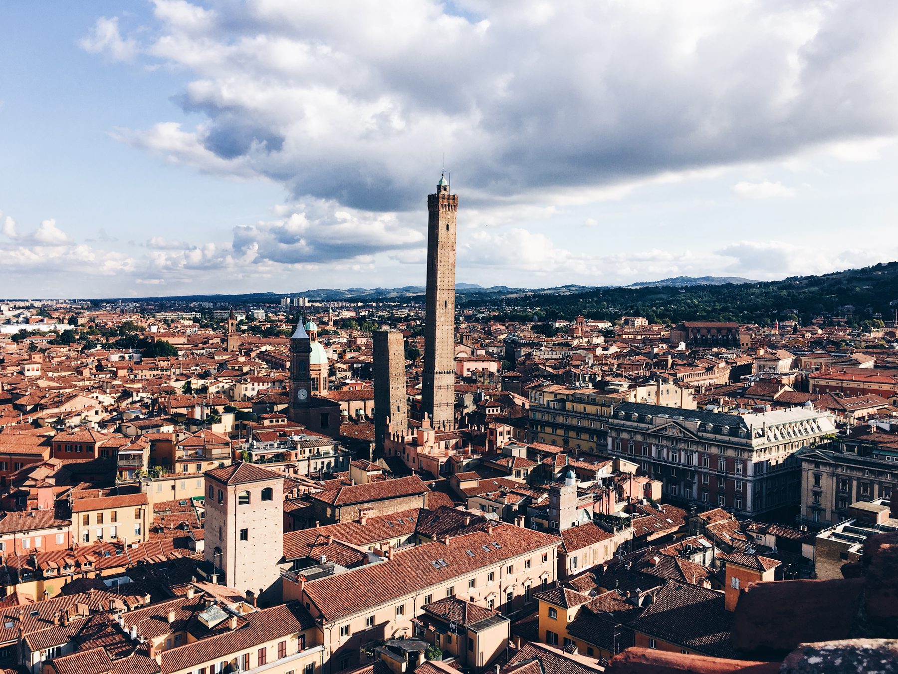 Il centro di Bologna dall'alto